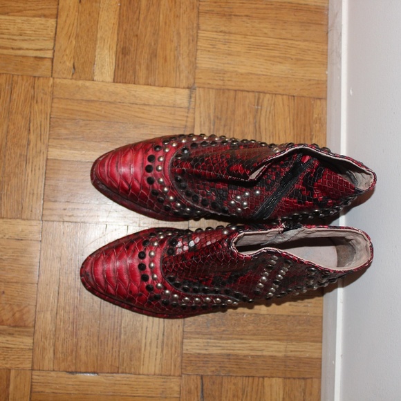 Free People Western Style Studded Ankle Boots - Picture 4 of 6